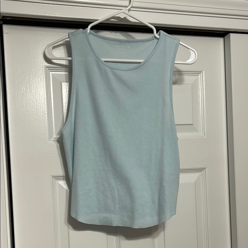 Light Blue Sleeveless Women's Top